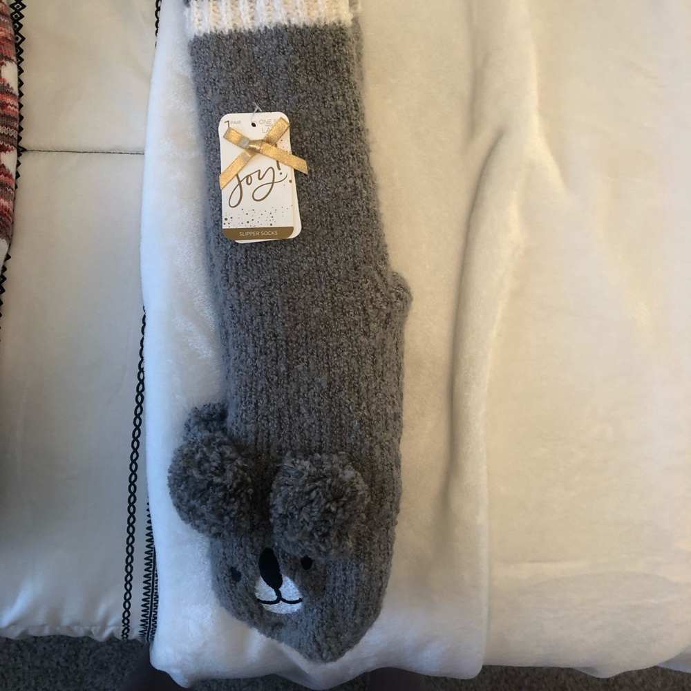 Fuzzy sock/slippers never worn